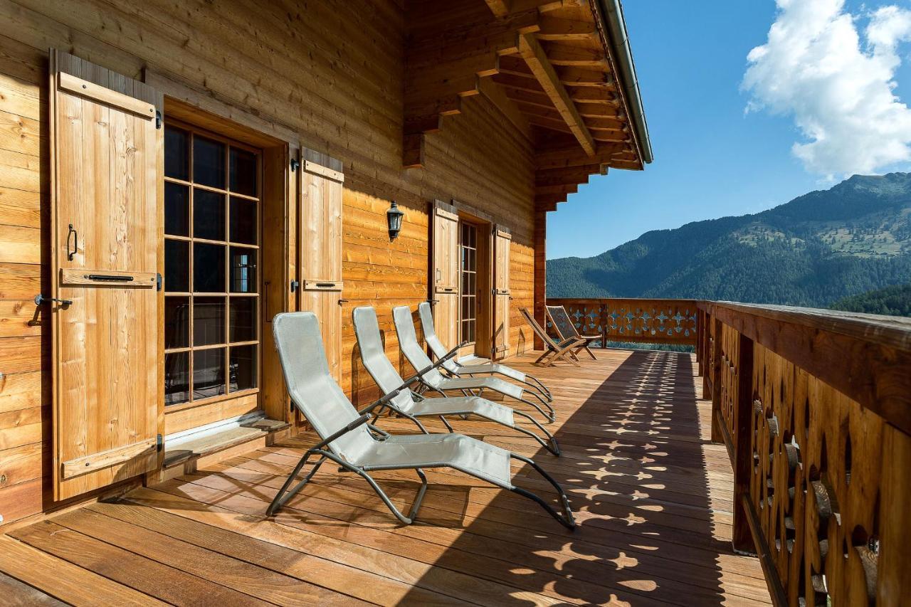 Chalet Le Chapeau La Tzoumaz Kültér fotó
