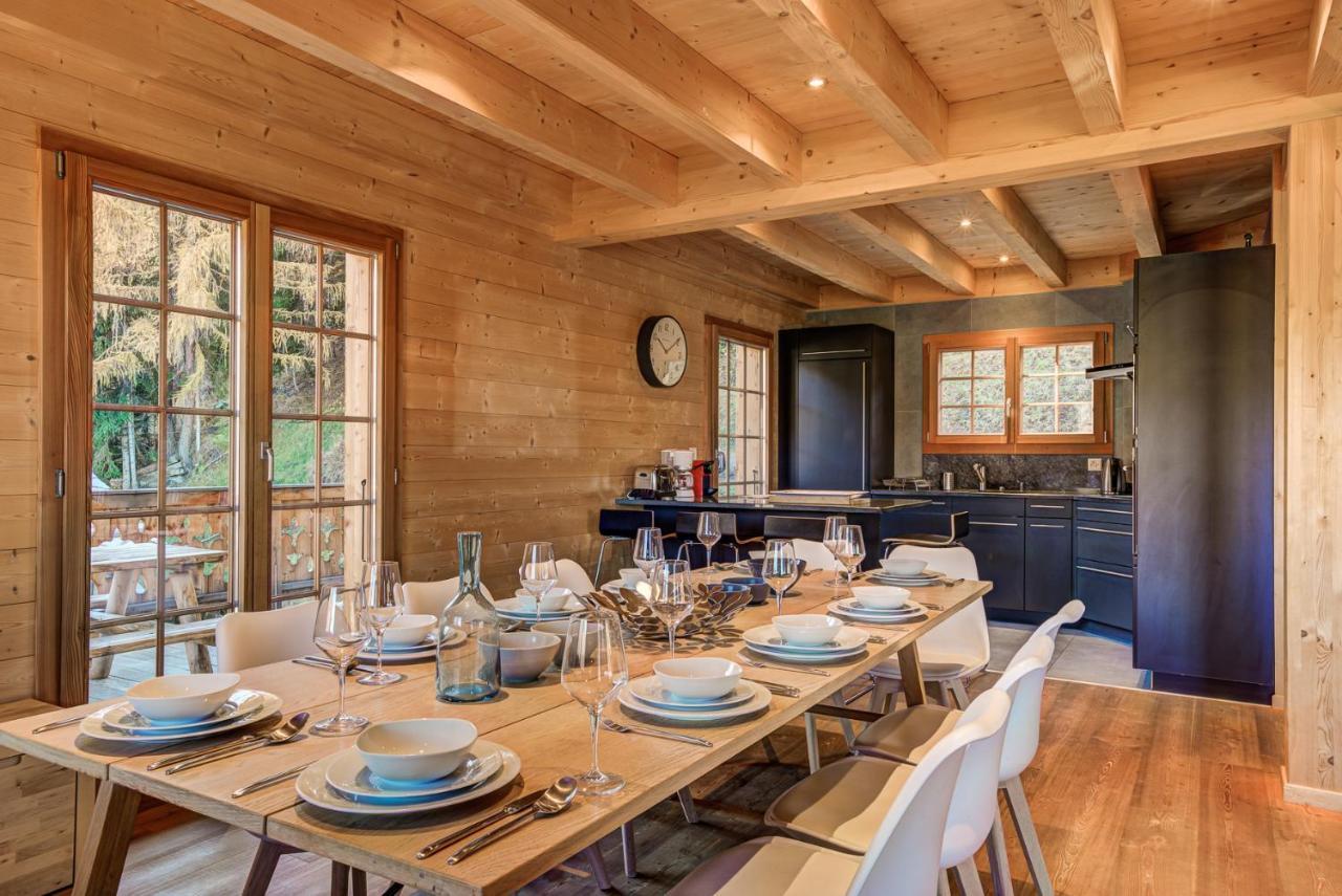 Chalet Le Chapeau La Tzoumaz Kültér fotó